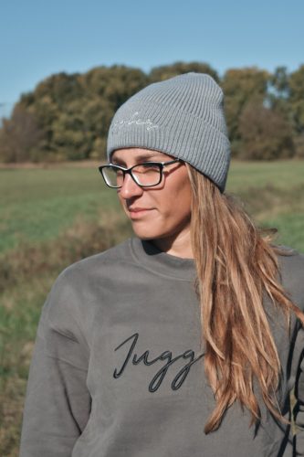 Grey knit beanie - Sapka